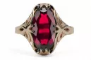 Anneau Vintage Rubis Or rose 14 carats vintage d'origine vrc082r